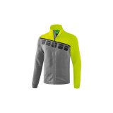 5-C Jacke mit abnehmbaren rmeln grau melange/lime pop/schwarz