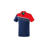 5-C Poloshirt new navy/rot/wei