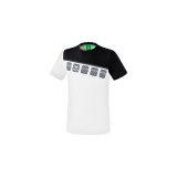 5-C T-Shirt weiß/schwarz/dunkelgrau