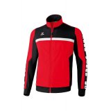 Erima CLASSIC 5-CUBES Polyesterjacke rot/schwarz/wei