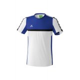 Erima CLASSIC 5-CUBES T-Shirt wei/indigo blau/schwarz