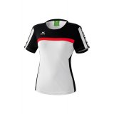 Erima CLASSIC 5-CUBES T-Shirt wei/schwarz/rot