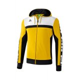 Erima CLASSIC 5-CUBES Trainingsjacke mit Kapuze gelb/schwarz/wei