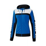 Erima CLASSIC 5-CUBES Trainingsjacke mit Kapuze new royal/schwarz/wei