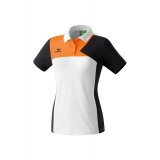 Erima Premium One Poloshirt weiß/schwarz/neon orange