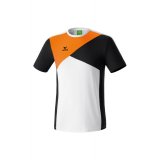 Erima Premium One T-Shirt weiß/schwarz/neon orange