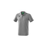 Essential 5-C Poloshirt grau melange/schwarz