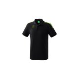 Essential 5-C Poloshirt schwarz/green gecko