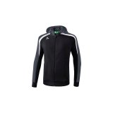 Liga 2.0 Trainingsjacke mit Kapuze schwarz/wei/dunkelgrau