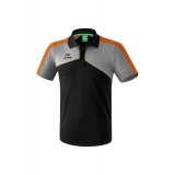 Premium One 2.0 Poloshirt schwarz/grau melange/neon orange