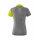 5-C Poloshirt grau melange/lime pop/schwarz