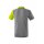 5-C Poloshirt grau melange/lime pop/schwarz