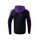 Liga 2.0 Trainingsjacke mit Kapuze schwarz/violet/wei