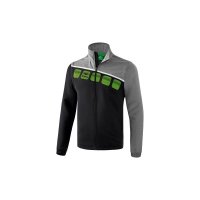 5-C Jacke mit abnehmbaren rmeln schwarz/grau melange/wei