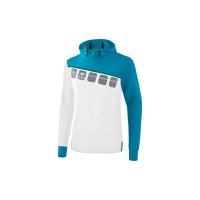 5-C Kapuzensweat wei/oriental blue/colonial blue XXXL