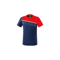 5-C T-Shirt new navy/rot/wei