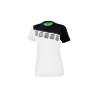 5-C T-Shirt weiß/schwarz/dunkelgrau