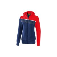 5-C Trainingsjacke mit Kapuze new navy/rot/wei