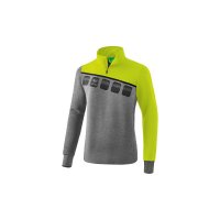 5-C Trainingstop grau melange/lime pop/schwarz