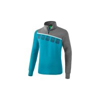 5-C Trainingstop oriental blue melange/grau melange/wei