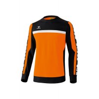 Erima CLASSIC 5-CUBES Baumwollsweat orange/schwarz/wei