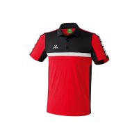 Erima CLASSIC 5-CUBES Poloshirt rot/schwarz/wei