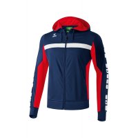 Erima CLASSIC 5-CUBES Trainingsjacke mit Kapuze new navy/rot