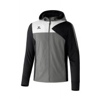 Erima Premium One Trainingsjacke mit Kapuze granit/schwarz/wei