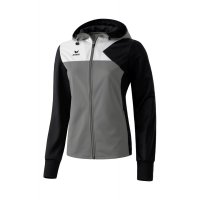 Erima Premium One Trainingsjacke mit Kapuze granit/schwarz/wei