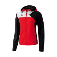 Erima Premium One Trainingsjacke mit Kapuze rot/schwarz/wei