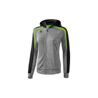 Liga 2.0 Trainingsjacke mit Kapuze grau melange/schwarz/green gecko