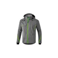 Softshelljacke Function grau melange/green gecko XXXL