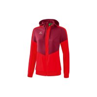 Squad Tracktop Jacke mit Kapuze bordeaux/rot