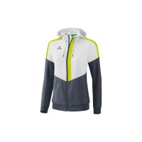 Squad Tracktop Jacke mit Kapuze wei/slate grey/bio lime